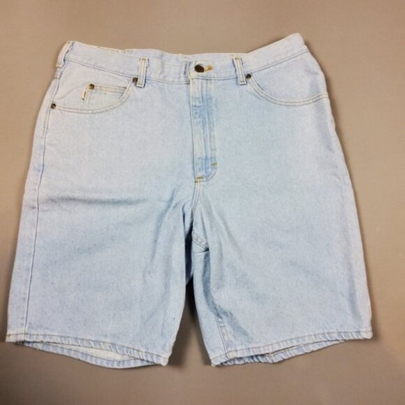 Riders Men's Light Wash Size 38 Denim Shorts Vintage Made in USA - Picture 2 of 6